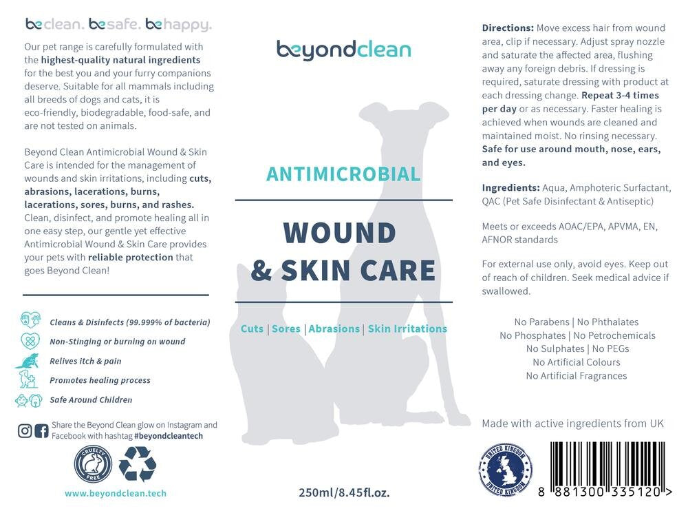 BEYOND CLEAN ANTIMICROBIAL WOUND & SKIN CARE 250ML